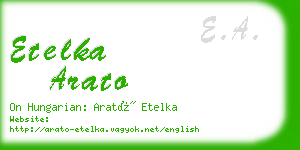 etelka arato business card